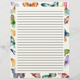 美しい蝶が並ぶ レターヘッド