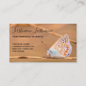 美しい蝶とやる気を起こさせる引用文ブシン 名刺 (裏面)