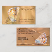 美しい蝶とやる気を起こさせる引用文ブシン 名刺 (正面/裏面)