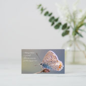 美しい蝶とやる気を起こさせる引用文 名刺 (スタンド正面)