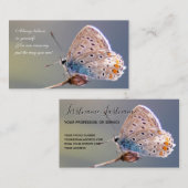 美しい蝶とやる気を起こさせる引用文 名刺 (正面/裏面)