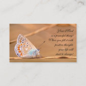 美しい蝶とやる気を起こさせる引用文 名刺 (正面)