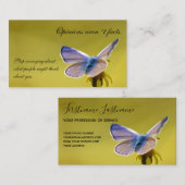 美しい蝶とやる気を起こさせる引用文 名刺 (正面/裏面)