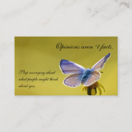 美しい蝶とやる気を起こさせる引用文 名刺