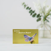美しい蝶とやる気を起こさせる引用文 名刺 (スタンド正面)