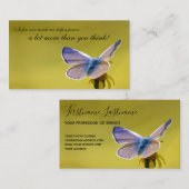 美しい蝶とやる気を起こさせる引用文 名刺 (正面/裏面)