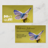 美しい蝶とやる気を起こさせる引用文 名刺 (正面/裏面)