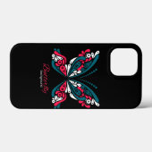 美しい蝶とベクトル背景。タトゥー Case-Mate iPhoneケース (裏面 (横))