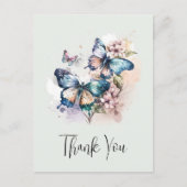 美しい蝶と花ありがとう ポストカード (正面)
