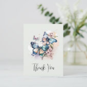 美しい蝶と花ありがとう ポストカード (スタンド正面)