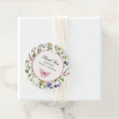 美しい蝶と花のブライダルシャワー フェイバータグ (インサイチュ)