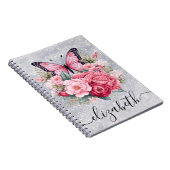 美しい蝶と花の名前をカスタムする ノートブック (右側)