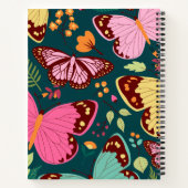 美しい蝶と花スパイラルノート ノートブック (裏面)