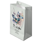 美しい蝶と花パーティーありがとう スモールペーパーバッグ (正面アングル)