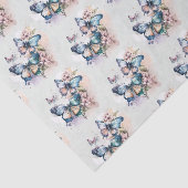 美しい蝶と花模様 薄葉紙 (詳細)