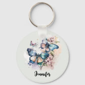 美しい蝶と花 キーホルダー (正面)