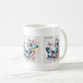 美しい蝶と花 コーヒーマグカップ (正面右)