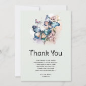 美しい蝶と花 サンキューカード (正面)