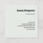 美しい蝶と花 スクエア名刺 (裏面)