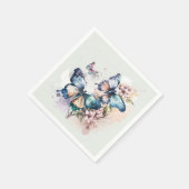 美しい蝶と花 スタンダードカクテルナプキン (角)