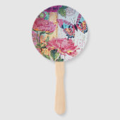 美しい蝶と花 ハンドファン (裏面)