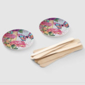 美しい蝶と花 ハンドファン (組立なし)