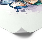 美しい蝶と花 ポスター (角)