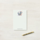 美しい蝶と花 ポストイット (デスク上)