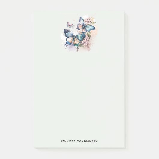 美しい蝶と花 ポストイット (正面)