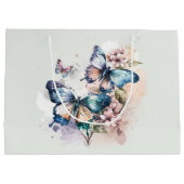 美しい蝶と花 ラージペーパーバッグ (裏面)