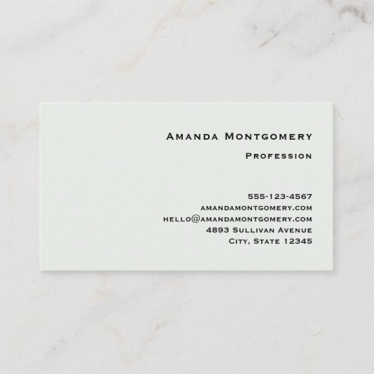 美しい蝶と花 名刺 (裏面)