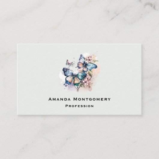 美しい蝶と花 名刺 (正面)