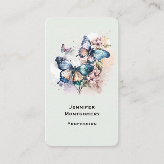 美しい蝶と花 名刺 (正面)