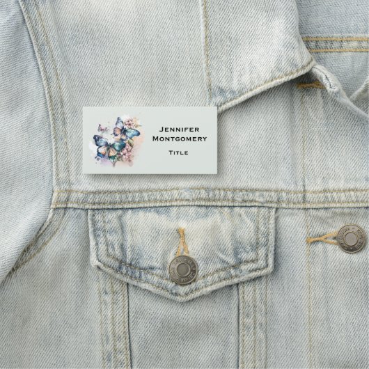 美しい蝶と花 名札 (インサイチュ)