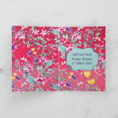 美しい蝶と花 |母の日 カード (内部)