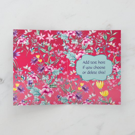 美しい蝶と花 |母の日 カード (内部)