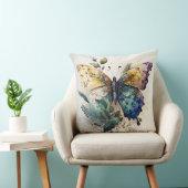 美しい蝶と葉 クッション (椅子)