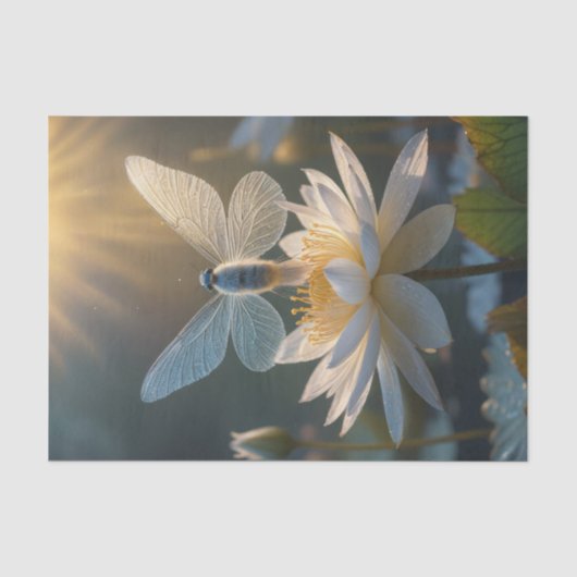 美しい蝶と蓮 薄葉紙 (正面)