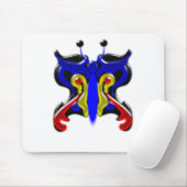 美しい蝶のアイコンガラス マウスパッド (マウス)