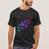 美しい蝶のアンドロジニー・プライドデザイン Tシャツ (正面)
