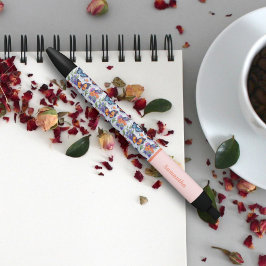 美しい蝶のカラフルなデザイン 学生向けの女の子らしいペン 黒ボールペン