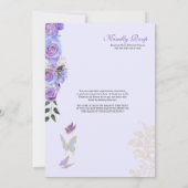 美しい蝶のキンセアニエラ・マリポサ 招待状 (裏面)