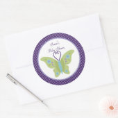 美しい蝶のステッカー/カップケーキトッパー ラウンドシール (封筒)
