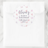 美しい蝶のテーマのパーティーシール ラウンドシール (バッグ)