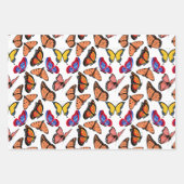 美しい蝶のパターン ラッピングペーパーシート (正面2)