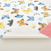 美しい蝶のパターン（名前はピンク） シェルパブランケット (3/4)