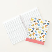 美しい蝶のパターン(名前はピンク) ノートブック (内部)