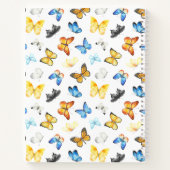 美しい蝶のパターン(名前はピンク) ノートブック (裏面)