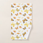 美しい蝶のパターン(名前) バスタオルセット (ハンドタオル)