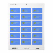 美しい蝶のパーソナライズされた蔵書票 ラベル (フルシート)